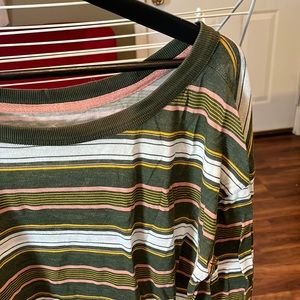 Green striped long sleeve — PILCRO — sz XL
